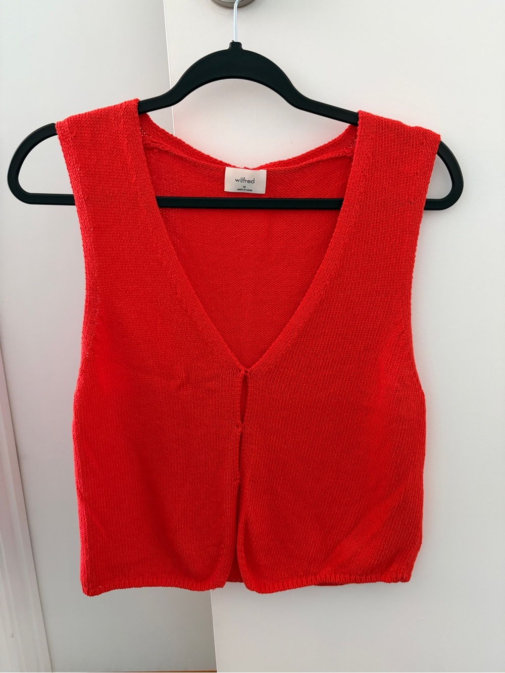 Wilfred Bright Red V-Neck Knit Tank